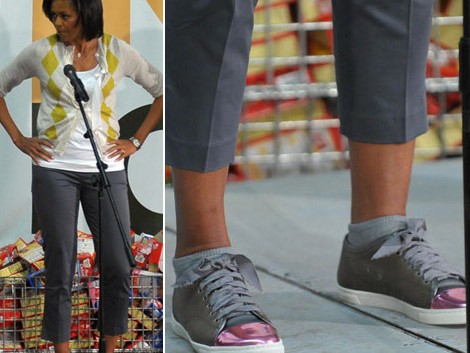 Michelle Obama scarpe Lanvin