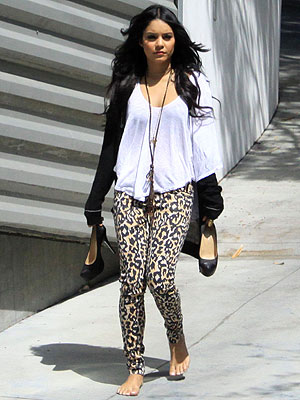 Vanessa Hudgens in leopard legging