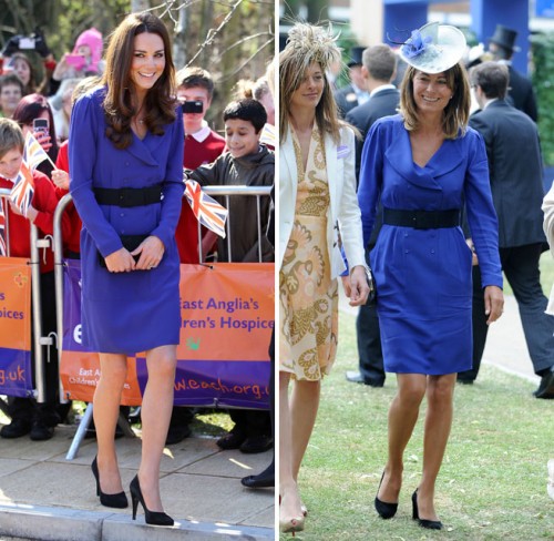 Kate e Carol Middleton stesso vestito Reiss
