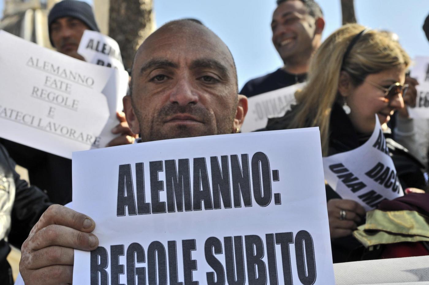 Protesta dei Centurioni vicino a piazza Venezia08