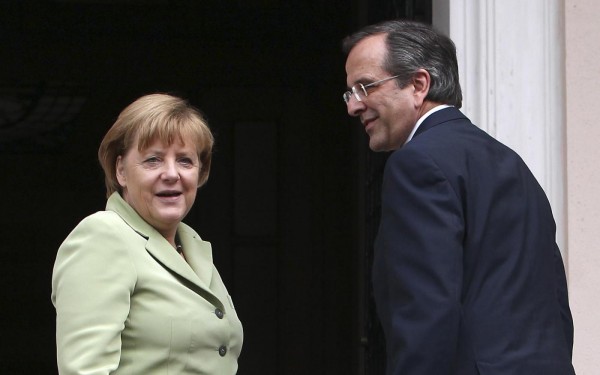 Atene, Angela Merkel incontra Antonis Samaras06