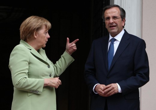 Atene, Angela Merkel incontra Antonis Samaras05