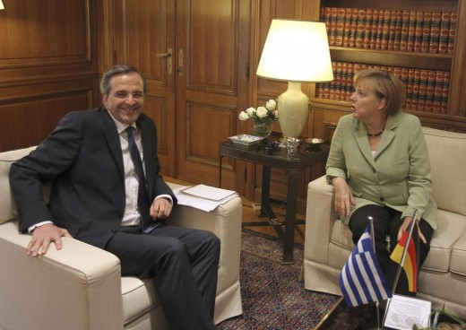 Atene, Angela Merkel incontra Antonis Samaras03