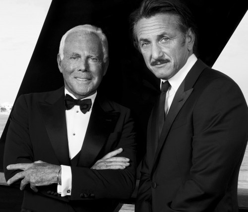 Giorgio Armani e Sean Penn