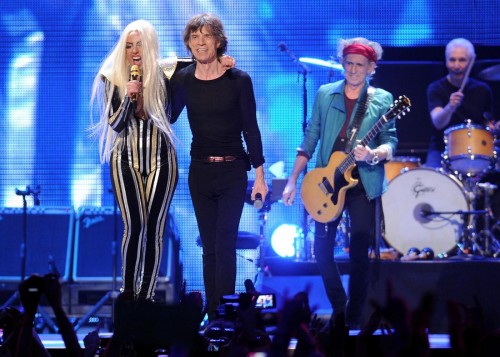 Lady Gaga, Mick Jagger, Keith Richards02