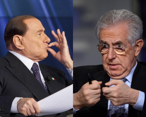 Silvio Berlusconi e Mario Monti