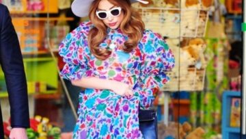 Lady Gaga, coloratissima fa shopping da Kitson Kids05