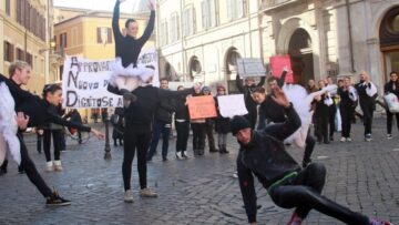 Accademia di danza, flash mob a Roma 01