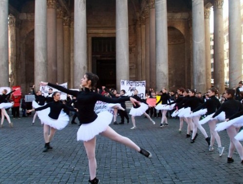 Accademia di danza, flash mob a Roma 04