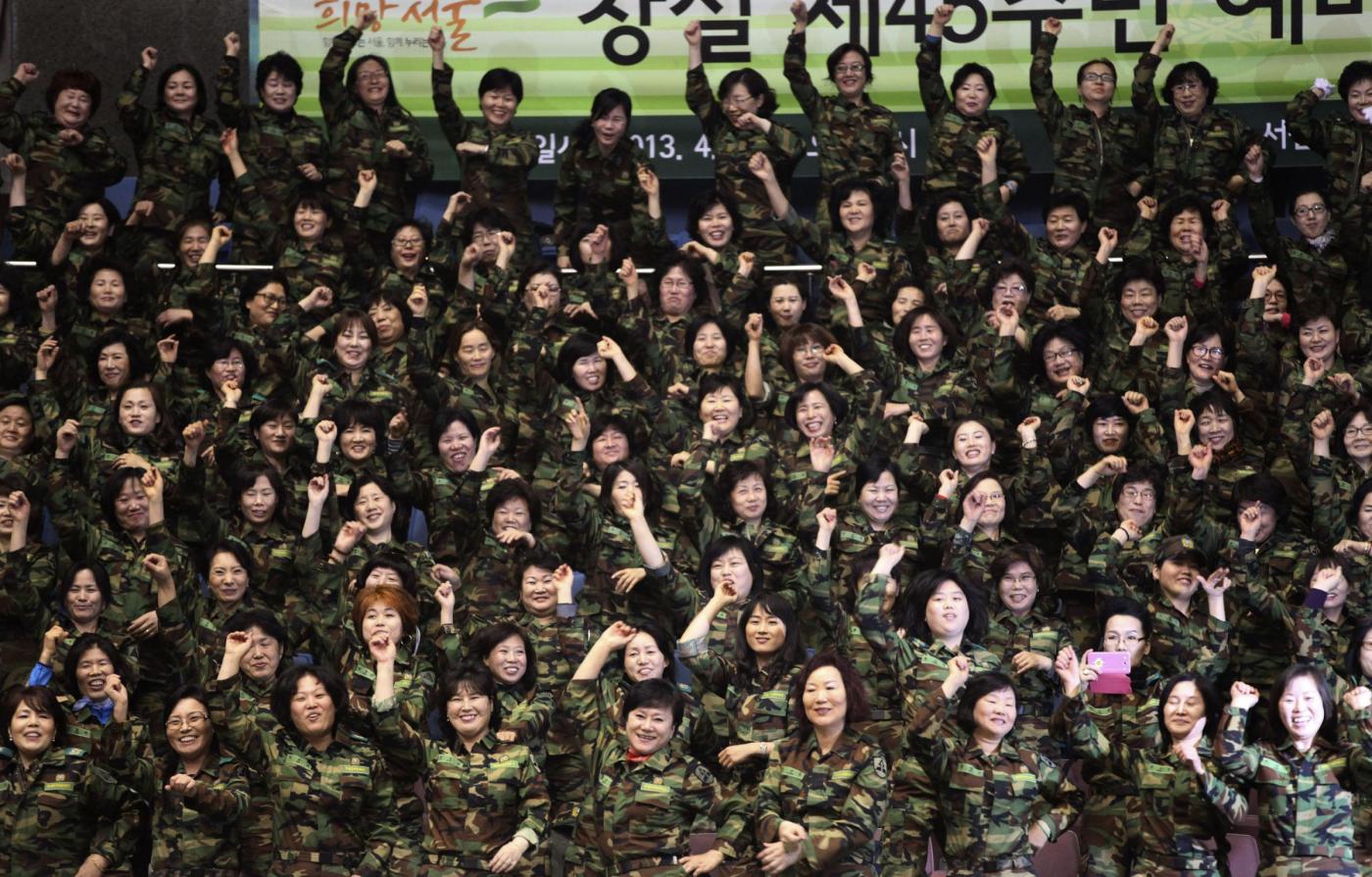 Corea del Sud, i militari all'adunata durante il Foundation Day a Seoul04
