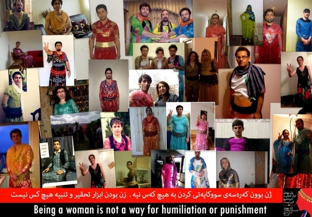 Iran, si vestono con gli abiti delle donne curde in solidarietà 01