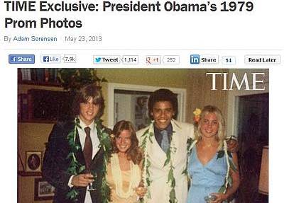 La foto di Obama, diciassettenne e "capellone", pubblicata dal Time