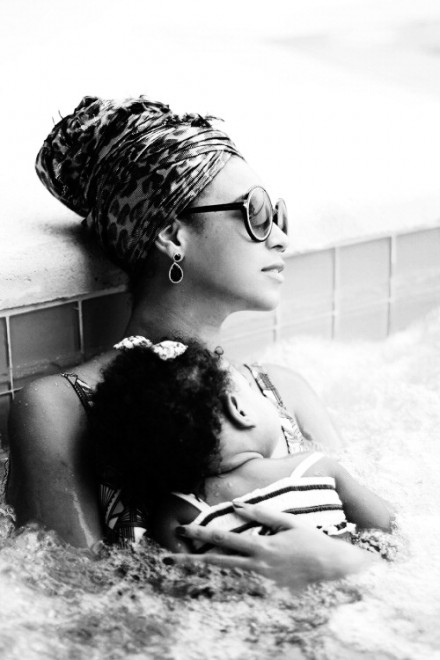   Beyoncé e Blue Ivy nella vasca 