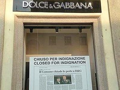 Dolce & Gabbana, negozi "chiusi per indignazione" a Milano