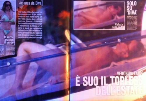 Veronica Lario, topless inaspettato in Sardegna (foto)
