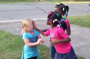 Black girls bully white girl