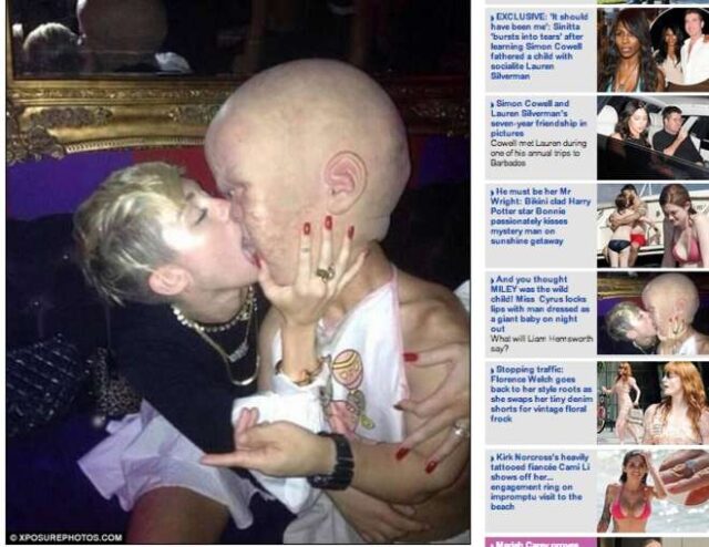 Los Angeles, Myley Cyrus bacia il "bambino gigante"