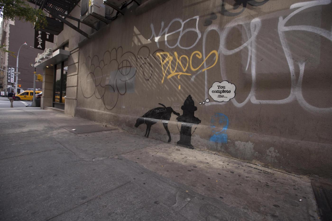 Bansky, l'artista che a New York realizzerà ogni notte un graffito05