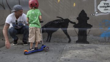 Bansky, l'artista che a New York realizzerà ogni notte un graffito03