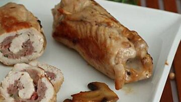 Ricette di carne: involtini di tacchino con funghi champignon