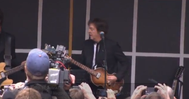 Paul McCartney, concerto a sorpresa a Times Square