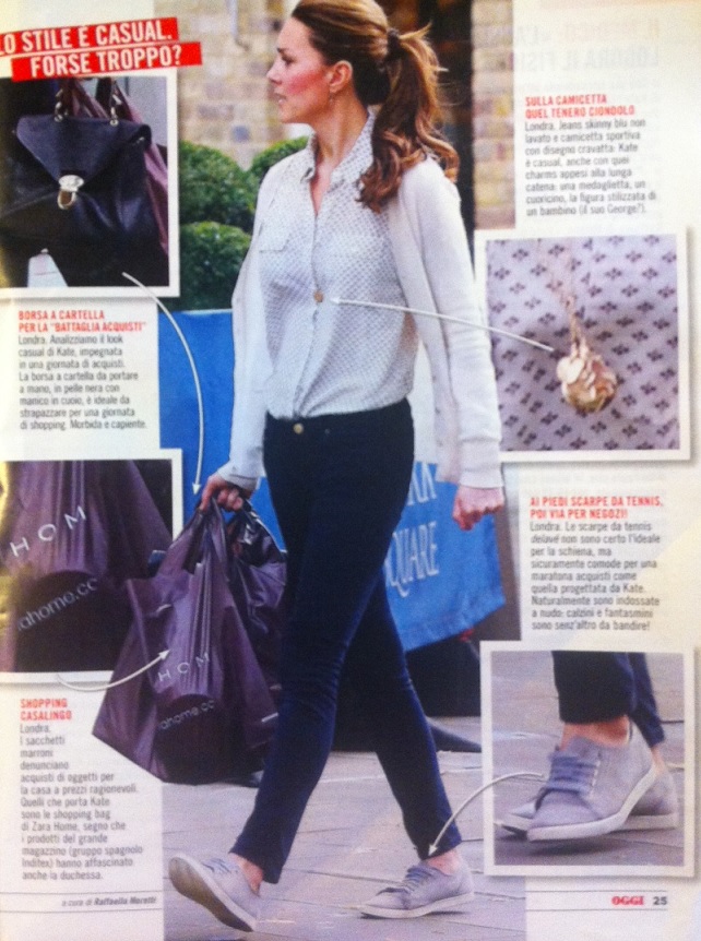 Kate Middleton: jeans, sneaker e low cost. Per strada regina del casual