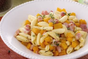 Ricette di primi: cavatelli con zucca e pancetta