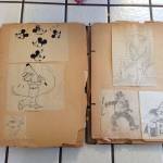 Bisnonno era disegnatore Disney, trova diario con disegni in soffitta 01