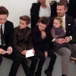 David Beckham e famiglia alla sfilata di mamma Victoria 08
