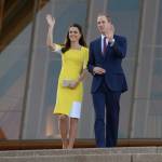 William, Kate e George in Australia il vestitino color canarino della Duchessa02