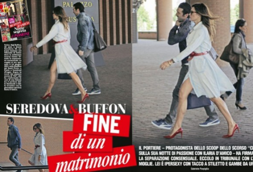Gigi Buffon e Alena Seredova, è divorzio. Chi, le foto in Tribunale