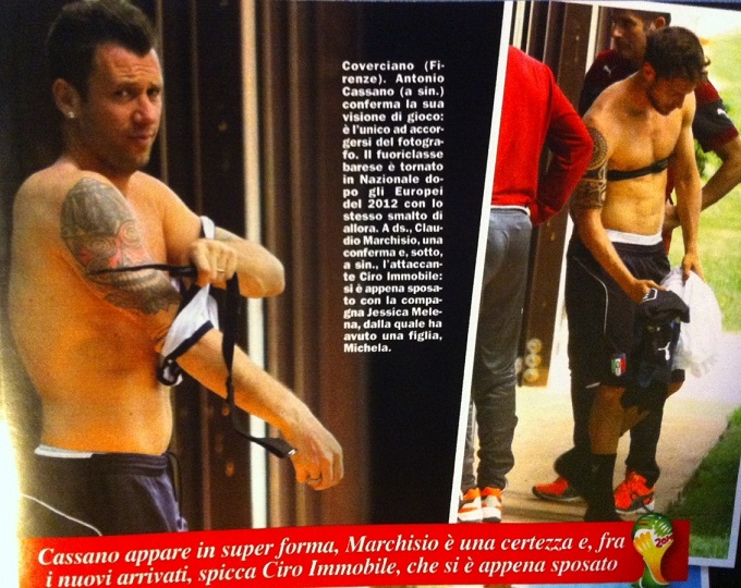 Il "pacco" dei giocatori della Nazionale nella sauna (foto)