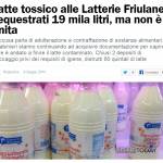 Udine, Latterie friuliane: latte contaminato, Nas sequestrano 19 mila litri
