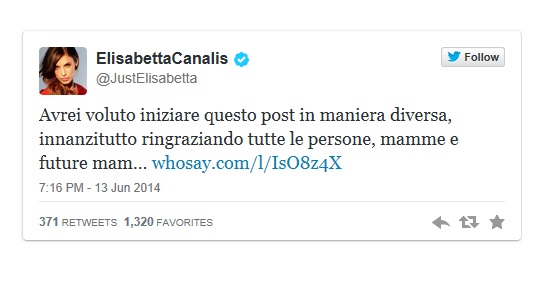 Elisabetta Canalis ha perso il bambino: annuncio choc su Twitter