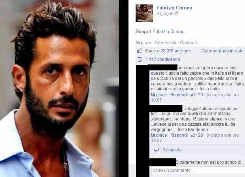 Fabrizio Corona, no sconto di pena per banconote false. Ma web è con lui