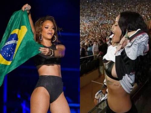 Rihanna, mania(ca) da mondiali: Brasile, Ghana, Germania... basta che tifa