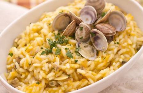 Ricette di primi: risotto carote, zenzero e vongole