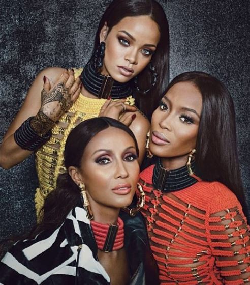 Rihanna posa con Naomi Campbell e Iman per W Magazine (foto)