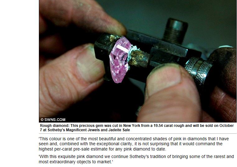 Hong Kong: all'asta diamante rosa rarissimo. Prezzo? £ 10.000.000
