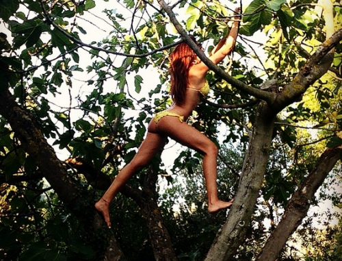 Laura Torrisi raccoglie i fichi in bikini. E il web si scatena FOTO