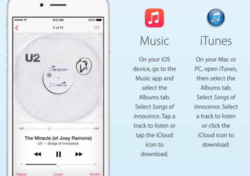 U2, come cancellare dall'iPhone l'album "Song of Innocence"