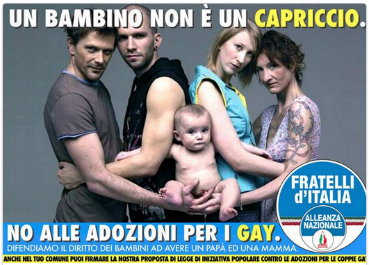 Spot anti gay con la foto di Oliviero Toscani. Il fotografo vuole denunciare FdI