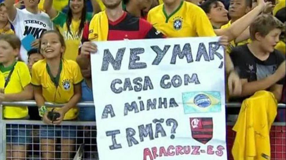 Tifoso del Brasile offre in sposa sua sorella a Neymar (FOTO)