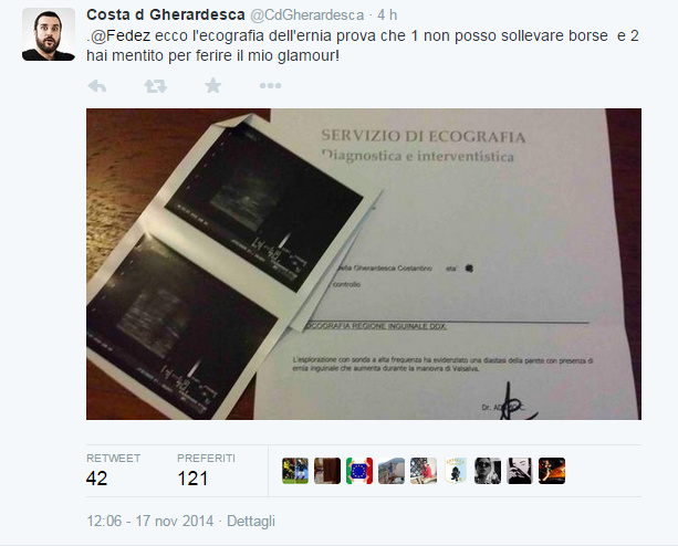 Fedez e Costantino Della Gherardesca scontro al veleno su Twitter