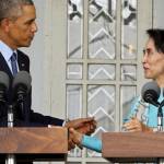 Obama incontra Aung San Suu Kyi. La leader birmana appare invecchiata e stanca04