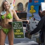 Bikini di lattuga per promuovere il consumo di vegetali FOTO