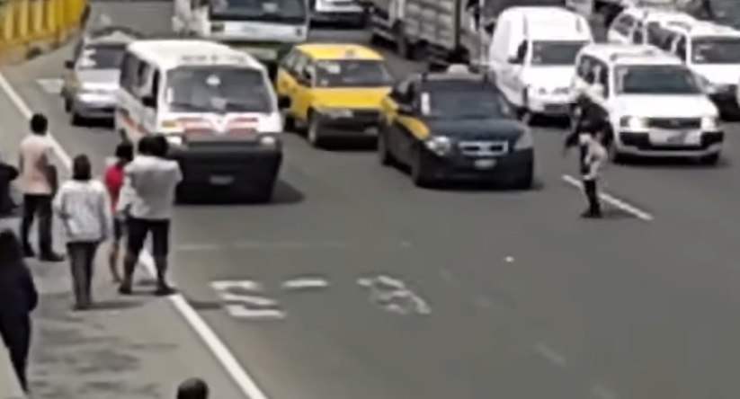 Poliziotto ferma traffico superstrada per far attraversare cane: video è virale