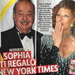 Sophia Loren al fianco di Carlos Slim: secondo uomo più ricco della terra