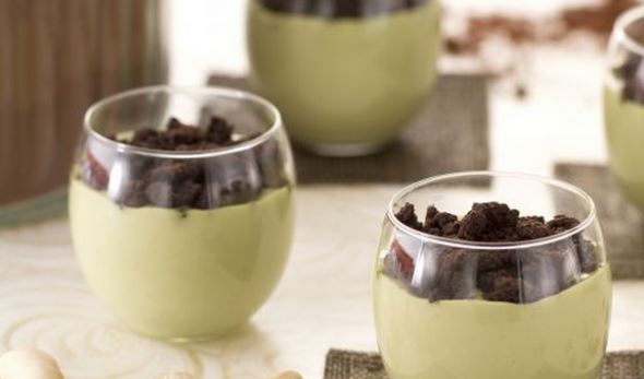 Ricette di dolci: cremoso al pistacchio con crumble al cacao