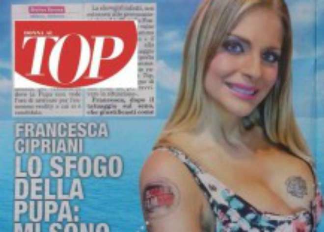 Isola dei famosi: Francesca Cipriani si è tatuata logo. "Ripescatemi"